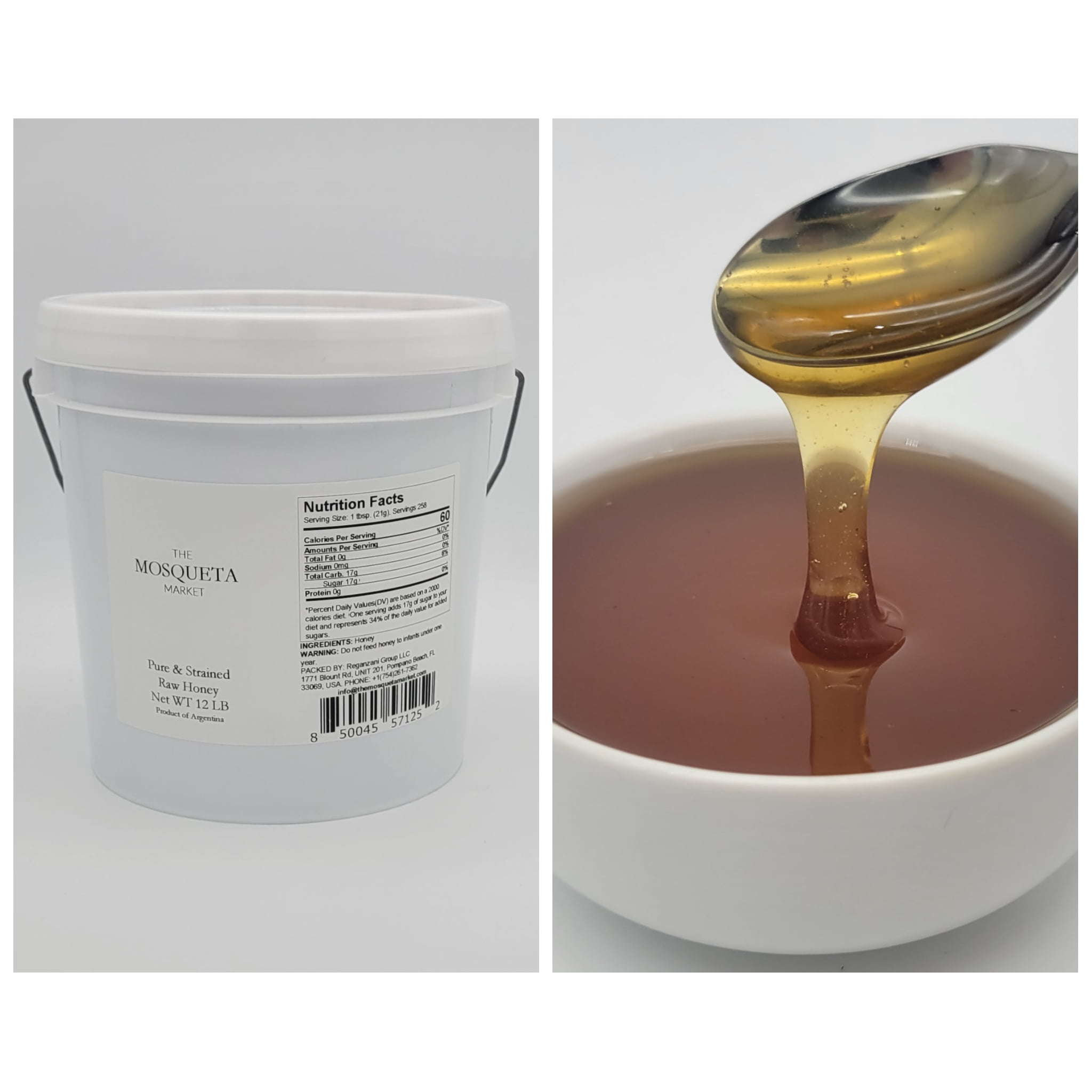 Arvoli Honey Lavender Honey - Pure Raw Bulk Honey, 1 Gallon Jug (12 Lbs) | No Extracts, Flip Top Spout