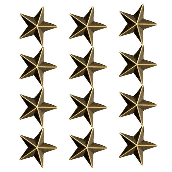 12lots Alloys Star Lapel Pin New Metal Five-pointed Star Badge Lapel Pin