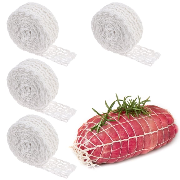 12m Meat Netting Roll,Size 14,Elastic Smoked Meat Poultry Ham Netting Meat Butcher Twine Net Roll Wrapping Net,Beef Netting Roll