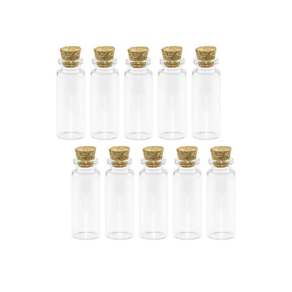 12ml Transparency Glass Bottle with Cork Empty Small Bottle with Cork Stopper for Party a Birthday Present Wedding Decoration 6pcs