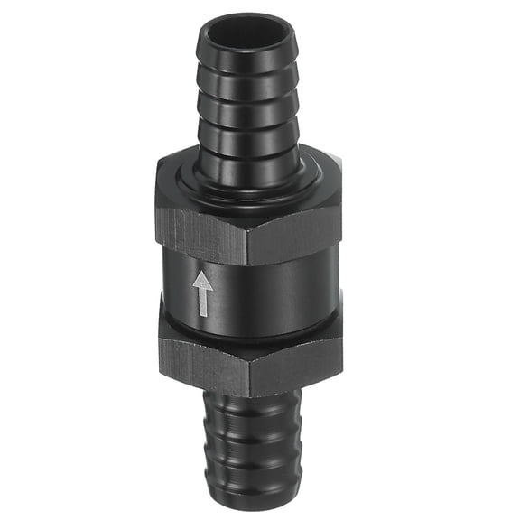 12mm (1/2") Fuel Check Valve, Non-Return One Way Hose Check Valve, Black
