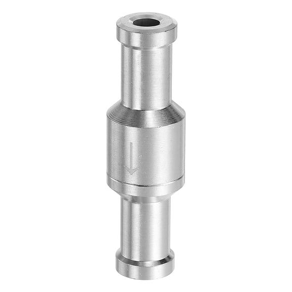 12mm (1/2") Fuel Check Valve, Non-Return One Way Hose Check Valve, Silver