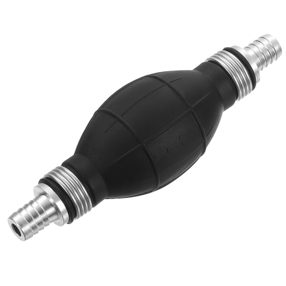 12mm (1/2") Rubber Fuel Primer Pump, Transfer Vacuum Hand Siphon Bulb, Silver