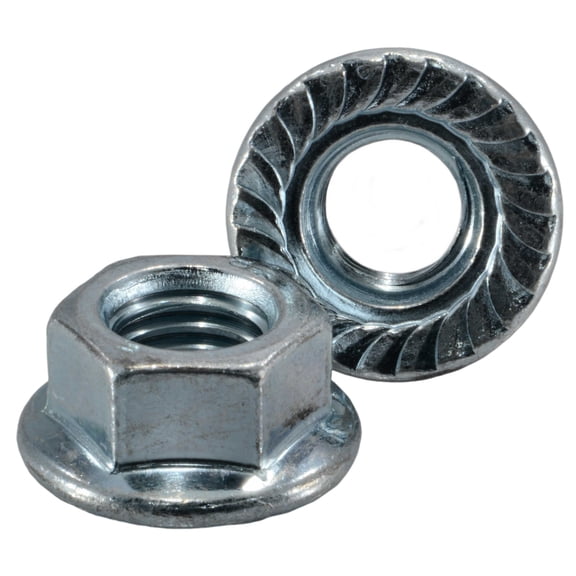 12mm-1.75 Zinc Class 8 Serrated Flange Nuts (6 pcs.)