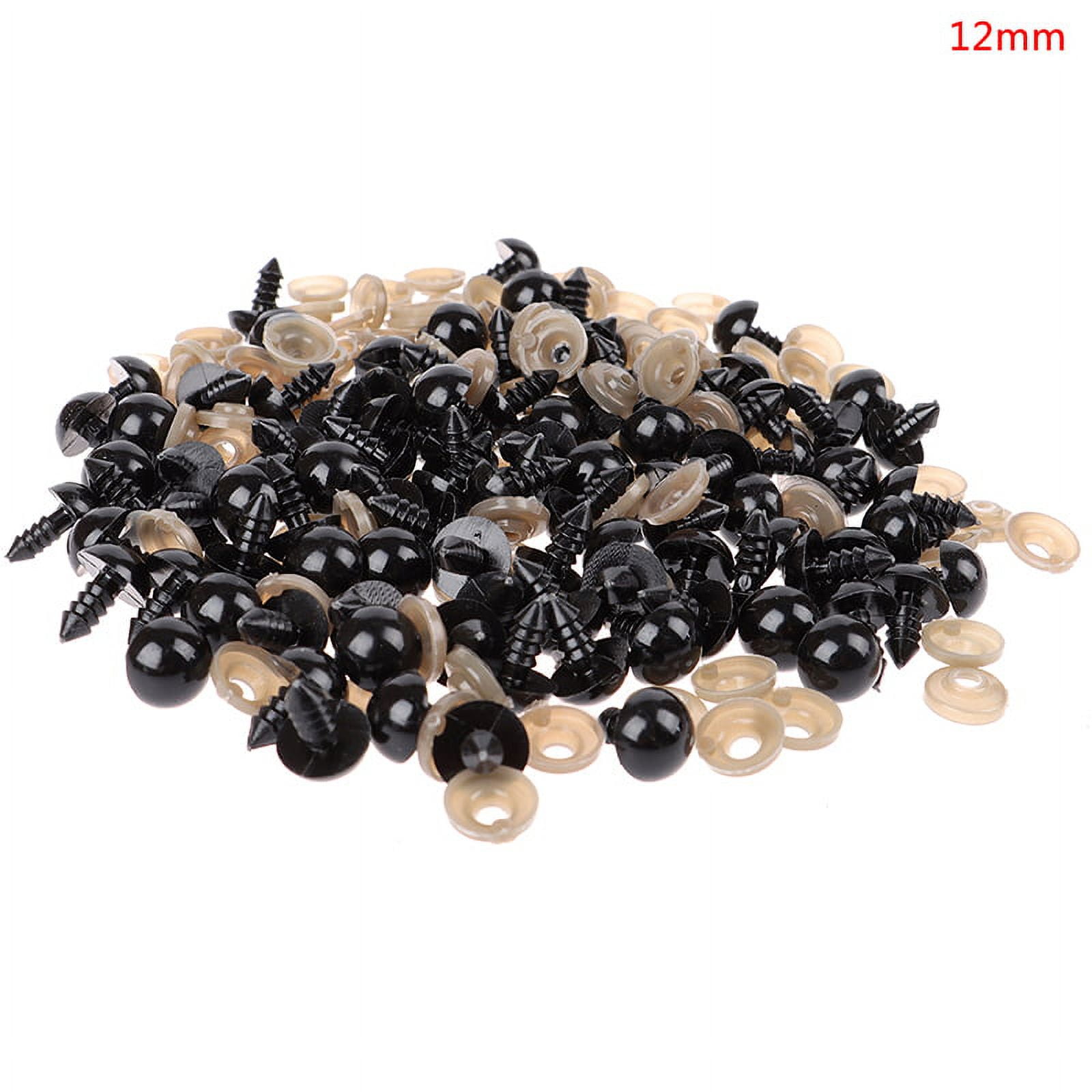 (12mm) 100Sets 8/10/12/15MM Stuffed Toys Safety Eyes Plush Doll Round