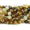 thumbnail image 1 of 12mm 15.5 Inch Strand Brown Agate Faceted Round Beads Genuine Gemstone Natural Jewelry Making, 1 of 1