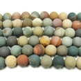 thumbnail image 1 of 12mm 16 Inches Landscape Jasper Matte Round Beads Genuine Gemstone Natural Jewelry Making, 1 of 1