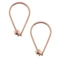 thumbnail image 1 of 12mm 20 GA 14K Gold Filled Hypoallergenic Lightweight Wire Upside Down Teardrop Dangle Threader Huggie Hoops for Women (12mm | 1 Bead, 14K Rose Gold Filled | 20 GA), 1 of 8