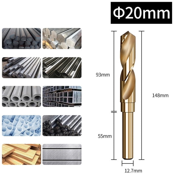 12mm-20mm 1/2 Small Shank Drill Bit Metal Woodworking Cobalt Drill Hole Expander