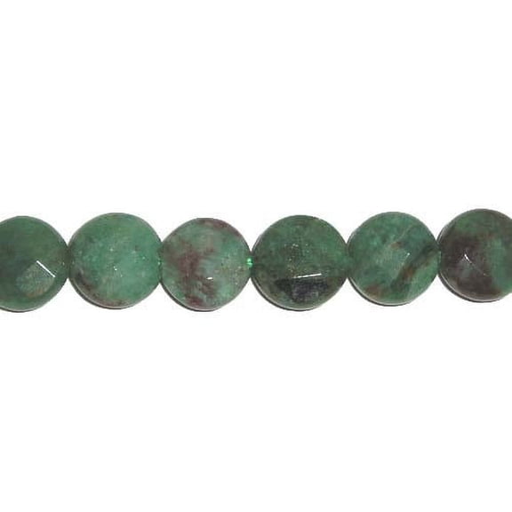 12mm 34 Beads Australian Dragon Blood Jasper Faceted Coin Beads Genuine Gemstone Natural Jewelry Making