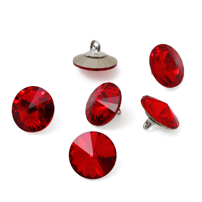 12mm Austria Crystal 1122 Rivoli Button with Shank, Rhinestone buttons ...