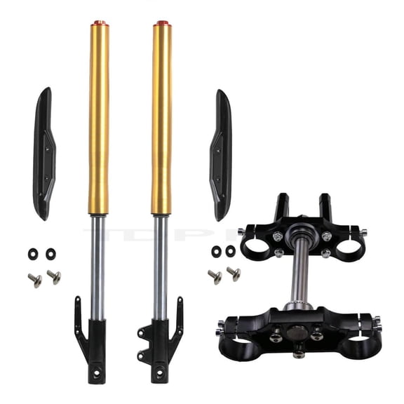 12mm Axle 630mm Front Forks Shock Suspension with 45mm 48mm Triple Tree Clamps For Pit Dirt Bike Mini Trail Razor Monkey Apollo Coolster Taotao SSR 70CC 110CC 125CC CRF50 XR50