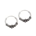 thumbnail image 1 of 12mm Bali Sterling Silver Hoop Rope Earrings, 1 of 1