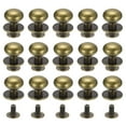 thumbnail image 1 of 12mm Ball Head Stud Rivets Screw Back, 15Pack Round Head Button Nipple Rivet, Bronze Tone, 1 of 6