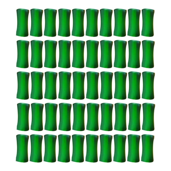 12mm Bamboo Beads for Jewelry Making, Flat Sided Bamboo Tube Craft Beads, 50 Pcs Cylinder Loose Beads, Bugle Seed Beads, Smooth Polished Loose Beads for DIY Bracelet Necklace Earring,Matte Dark Green