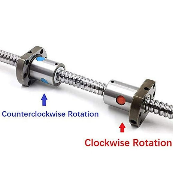 12mm Bi Directional Ball Screws Left and Right Hand Combo Ballscrew SFU1204 RM1204 Length 25.98 inch / 660mm 4mm Pitch + 2 Ball Screw Nut, No End Processing C7 Precision for CNC Machinery