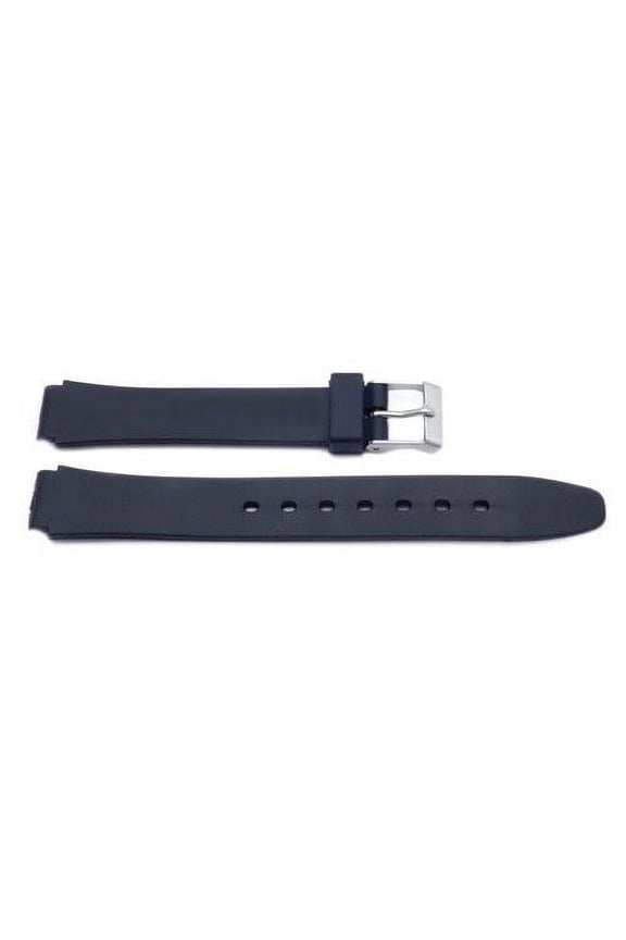 12mm Black Casio Style Ladies Plastic Watch Band
