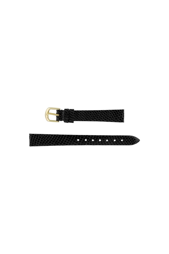 12mm Black Genuine Java Lizard Womens Watch Strap