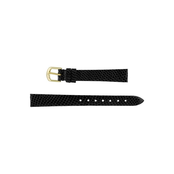 12mm Black Genuine Java Lizard Womens Watch Strap