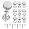 thumbnail image 1 of Uxcell Brass Decorative Screws with Cap, Mirror Screw Self Tapping Screws Decorative Cover Silver, 1 of 7