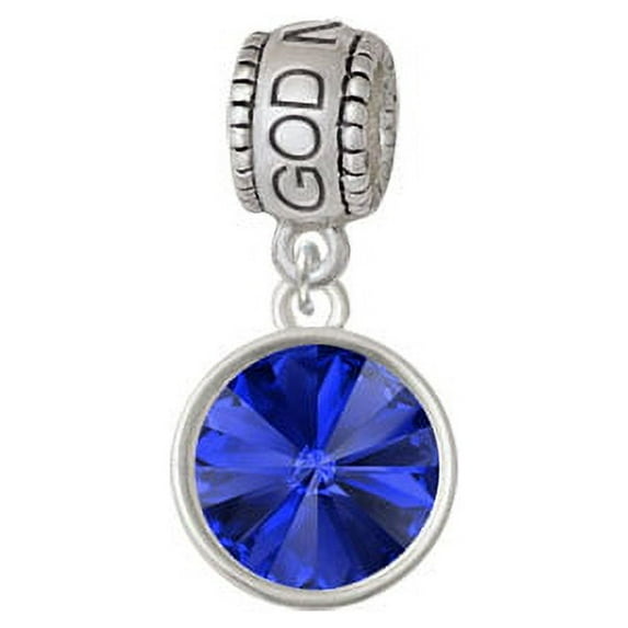 12mm Crystal Rivoli - Blue - God Mother Charm Bead