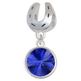 thumbnail image 1 of 12mm Crystal Rivoli - Blue - Horseshoe Charm Bead, 1 of 1