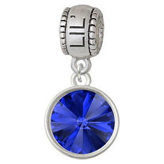 12mm Crystal Rivoli - Blue - Lil Sister Charm Bead