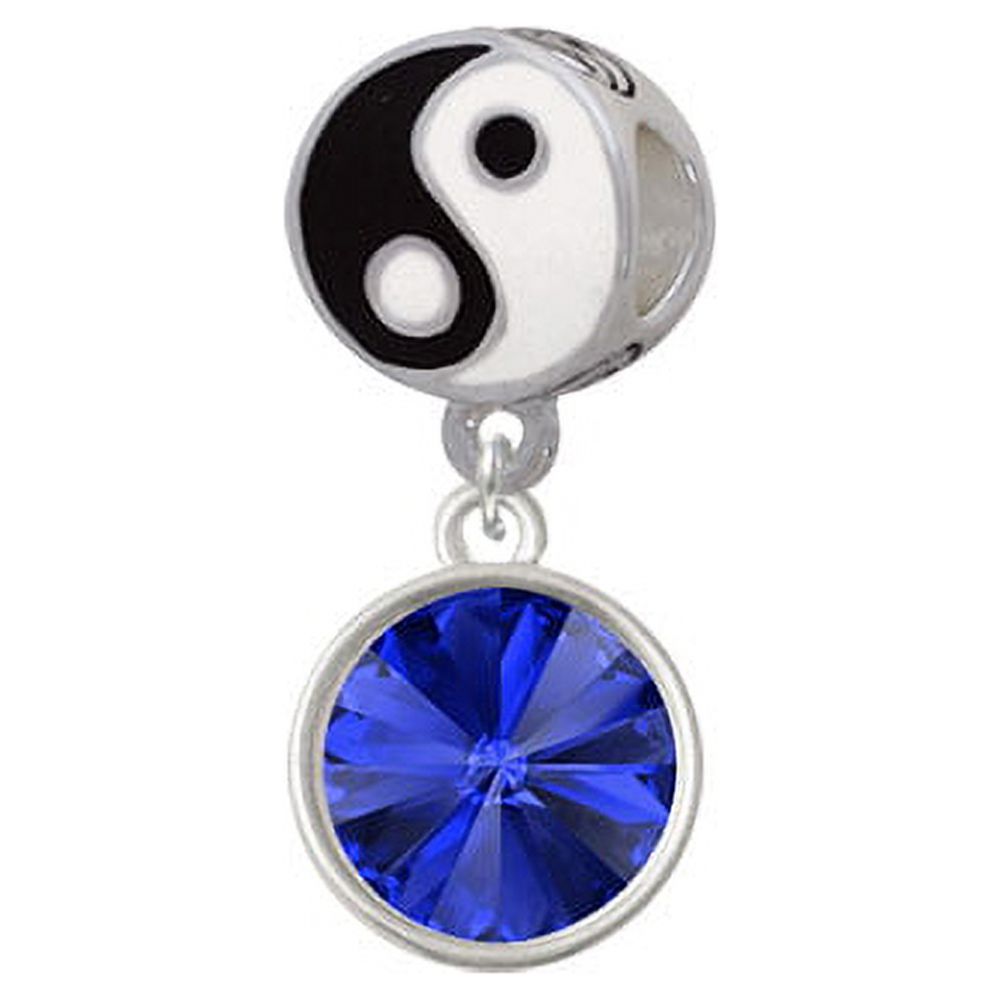 12mm Crystal Rivoli - Blue - Yin Yang Charm Bead - image 1 of 1