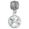 thumbnail image 1 of 12mm Crystal Rivoli - Clear - Happy Birthday Charm Bead, 1 of 1
