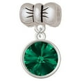 thumbnail image 1 of 12mm Crystal Rivoli - Green - Bow Charm Bead, 1 of 1