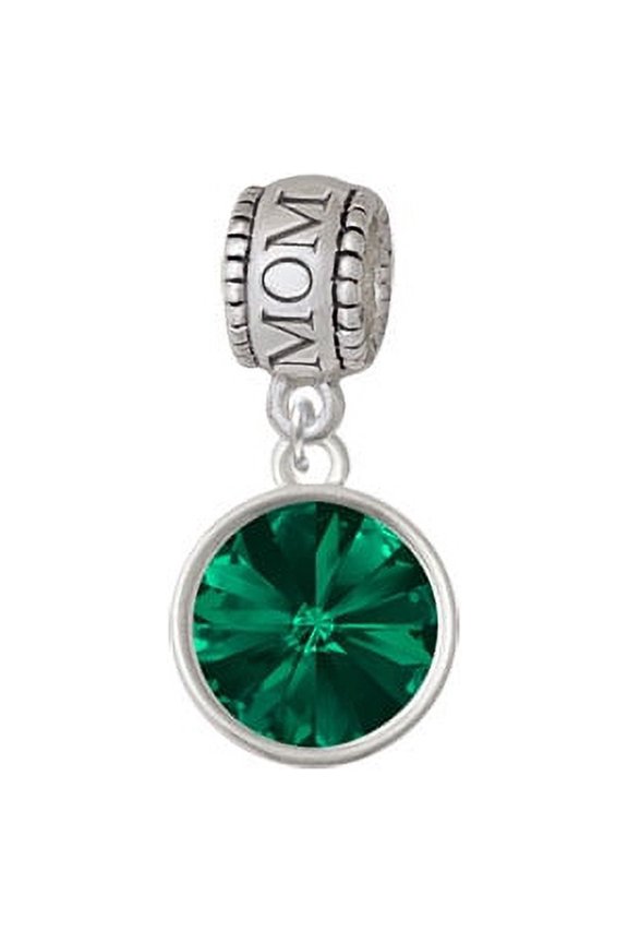 12mm Crystal Rivoli - Green - Mom Charm Bead
