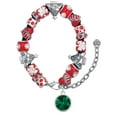 thumbnail image 1 of 12mm Crystal Rivoli - Green Red Christmas Bead Bracelet, 1 of 4