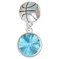 thumbnail image 1 of 12mm Crystal Rivoli - Hot Blue - Basketball Charm Bead, 1 of 1