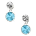 thumbnail image 1 of 12mm Crystal Rivoli - Hot Blue Clear Crystal Clip On Earrings, 1 of 3