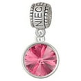 thumbnail image 1 of 12mm Crystal Rivoli - Hot Pink - Niece Charm Bead, 1 of 1