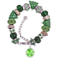 thumbnail image 1 of 12mm Crystal Rivoli - Lime Green Green Christmas Bead Bracelet, 1 of 4