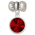 thumbnail image 1 of 12mm Crystal Rivoli - Maroon - Bow Charm Bead, 1 of 1
