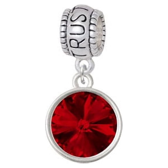 12mm Crystal Rivoli - Maroon - Trust In God Charm Bead