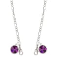 thumbnail image 1 of 12mm Crystal Rivoli - Purple Silvertone Face Mask Necklace, 1 of 2