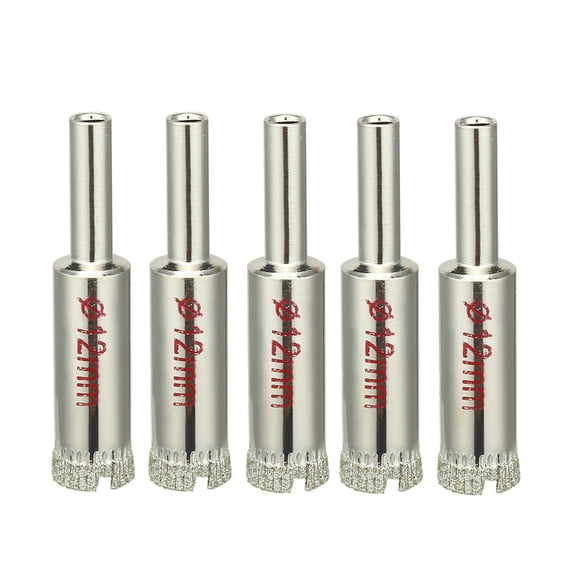 12mm Diamond Grit Hole Saw Drill Bit 5PCS for Tile Glass