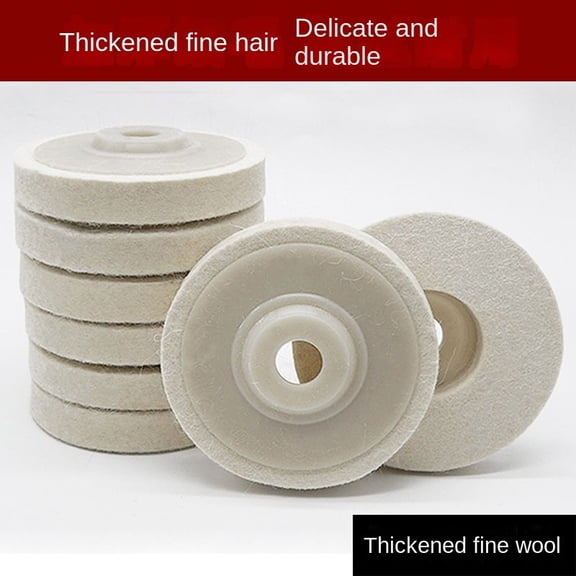 ‌12mm Extra Thick White Wool Buffing Pad for Heavy Duty Polishing
