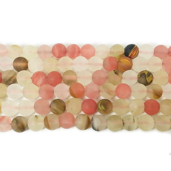 12mm Fire Cherry Quartz Matte Round Beads Genuine Gemstone Natural Jewelry Making