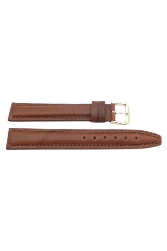 12mm Genuine Leather Oil Tanned Brown Watch Strap