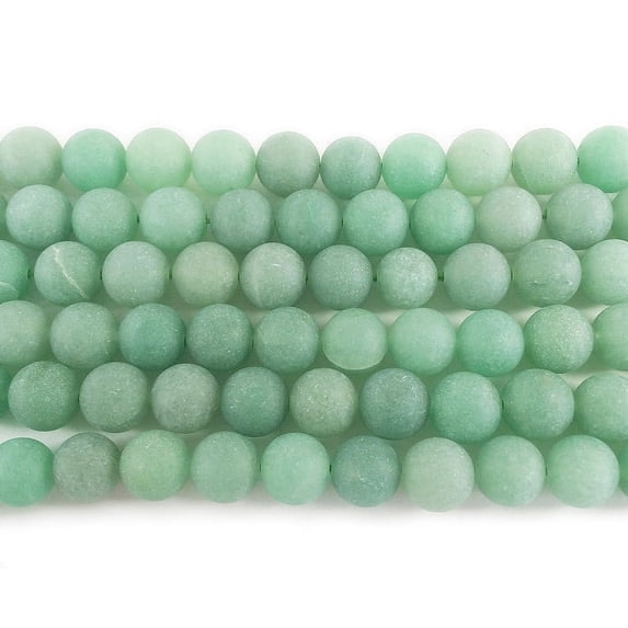 12mm Green Aventurine Matte Round Beads Genuine Gemstone Natural Jewelry Making