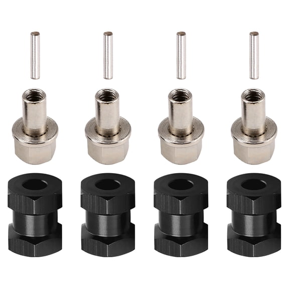 12mm Hex Wheel Hub Adaptor 15mm Extension Combiner Coupler Black