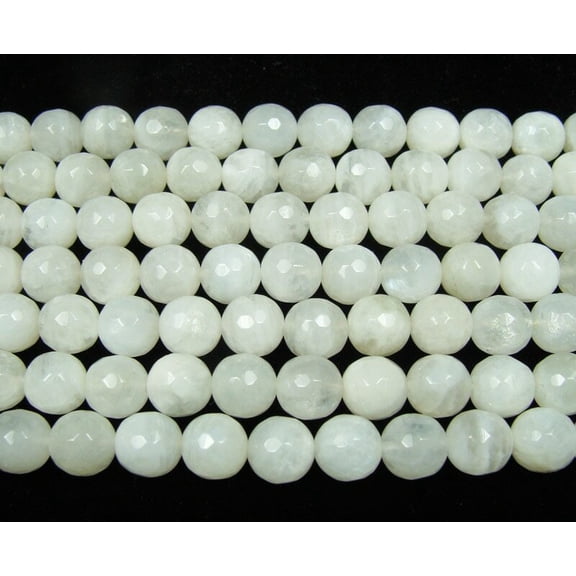 12mm High Quality Moonstone Faceted Round Beads ForJewelry Making