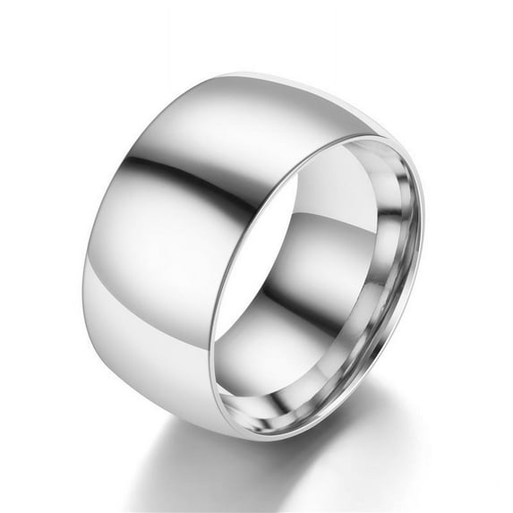 12mm Inner And Outer Stainless Steel Ring For Men