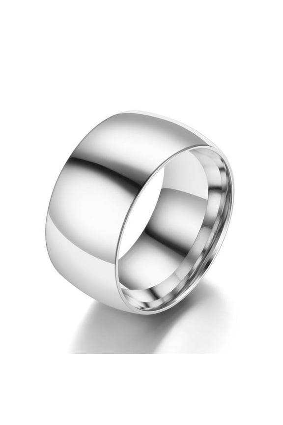 12mm Inner And Outer Stainless Steel Ring For Men