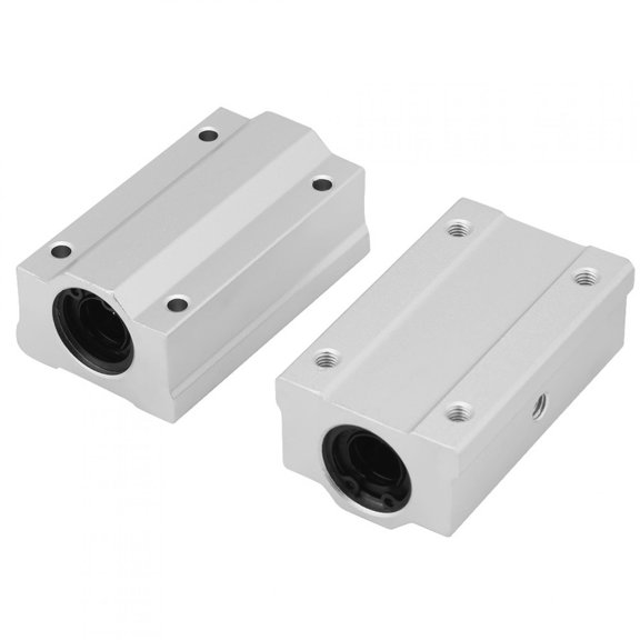 12mm Linear Motion Ball Bearing Slide Block CNC SCS12LUU Double Unit, 2 Pack, 0.47 inches / 12 mm Inner Diameter