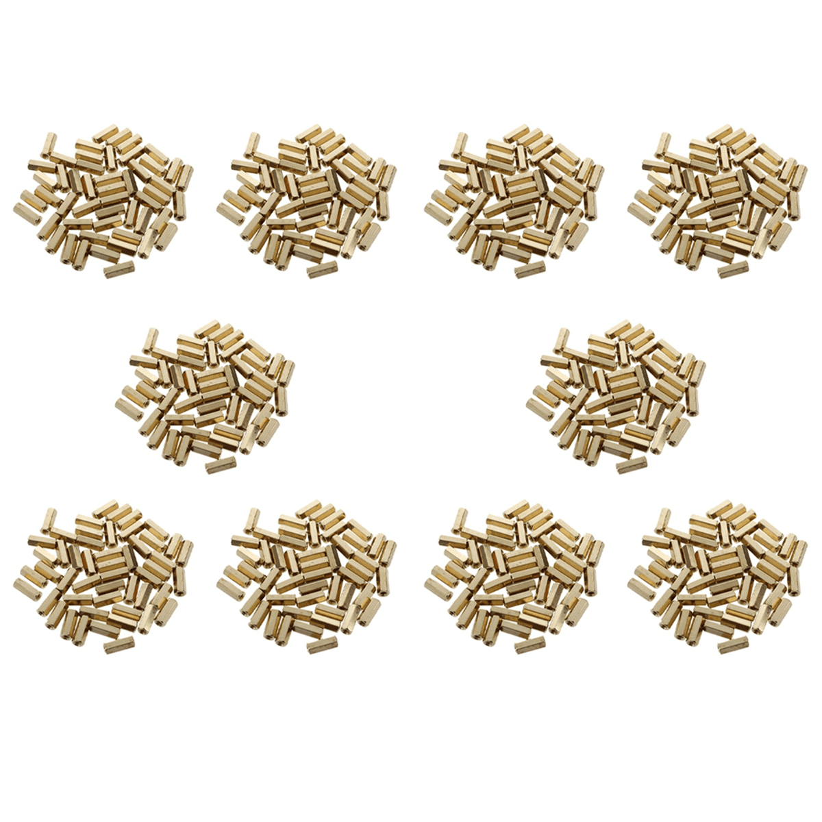 12mm Long Metal Hexagonal M3 Female Thread PCB Standoff Spacers 500 Pcs ...